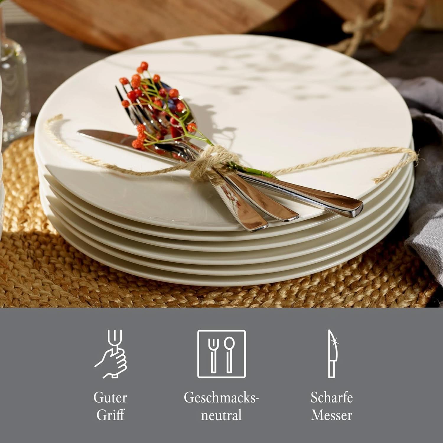 Vivo van Villeroy & Boch - Voice Basic bestekset 30-delig voor 6 personen Naty Shop
