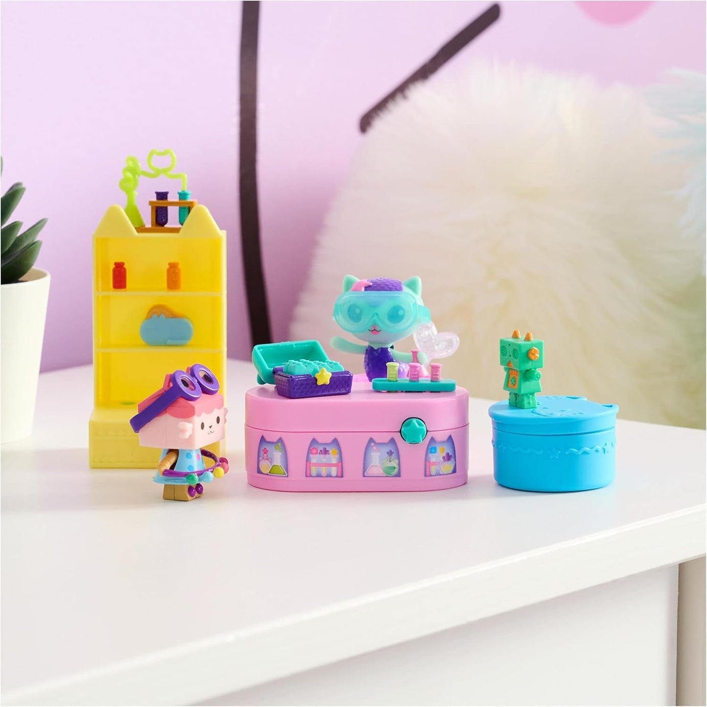Gabby™S poppenhuis, Bobble Kitty meubelpakket stokstaartjes kattenfiguur met poppenhuismeubilair en accessoires, vanaf 3 jaar Poppenhuizen Naty Shop