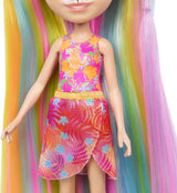 Enchantimals-poppen, Sunshine Beach Deluxe haarpop en dierenvriend, kleine pop met afneembare rok en accessoires, kindercadeaus, HTJ70 Naty Shop-poppen
