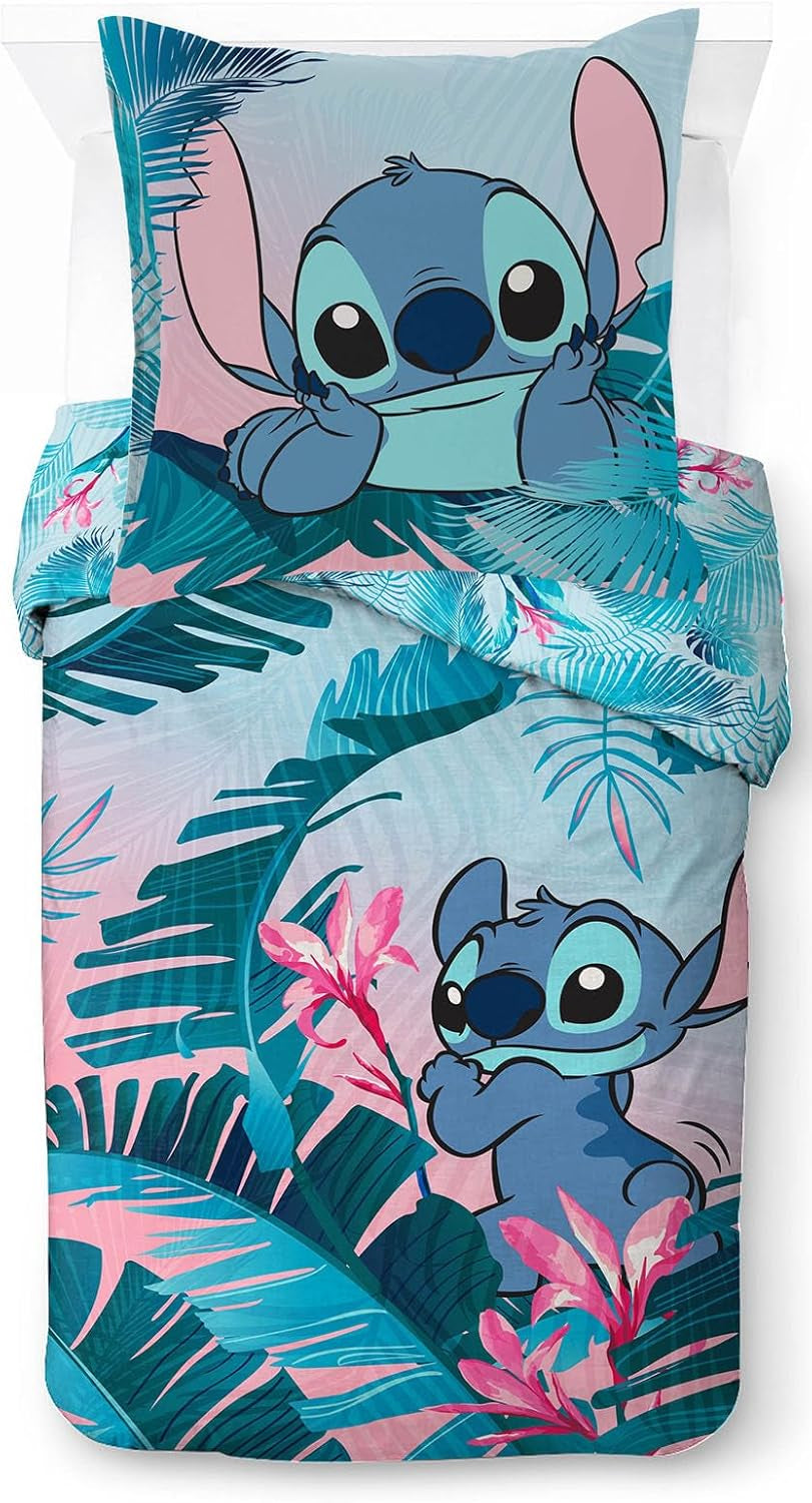 Lilo And Stitch Bloemen kinderbeddengoedset Beddengoed - Kids Naty Shop Standaardtitel