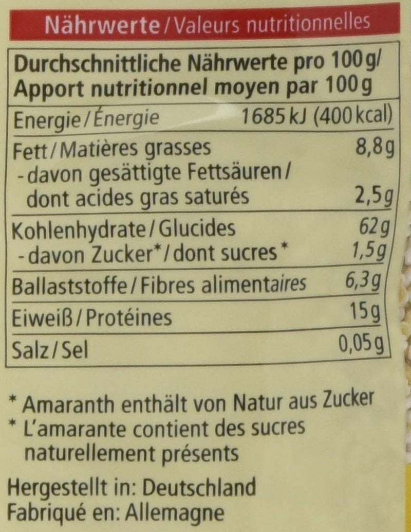 Biologische geëxpandeerde amarant, 125 g
