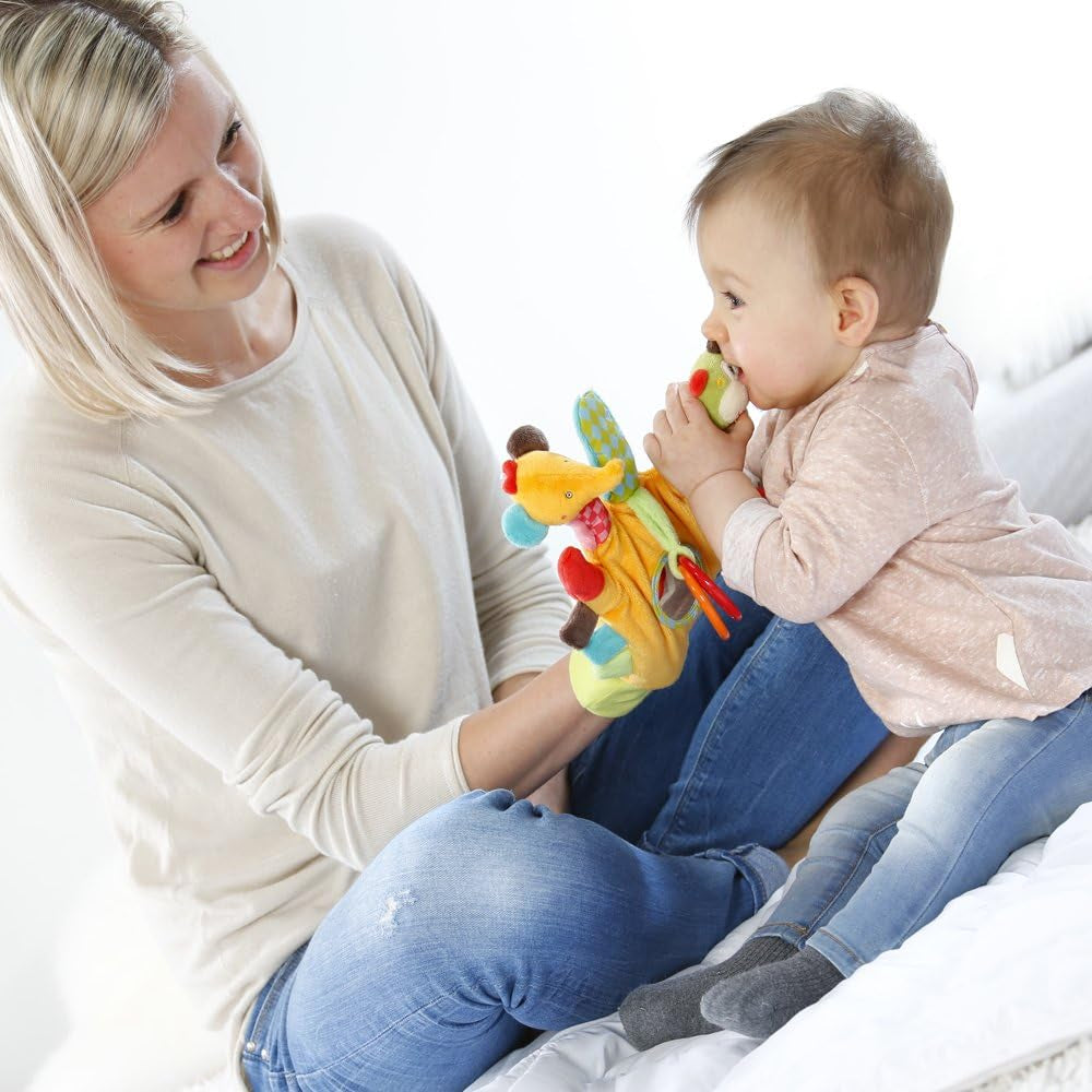 Fehn speelhandschoen safari - aap en olifant babyvingerpoppetjes & eenhoorn babybelsokjes - babysokjes met belfunctie en eenhoornkop - stimuleren motoriek en zintuigen Bebe Toys Naty Shop