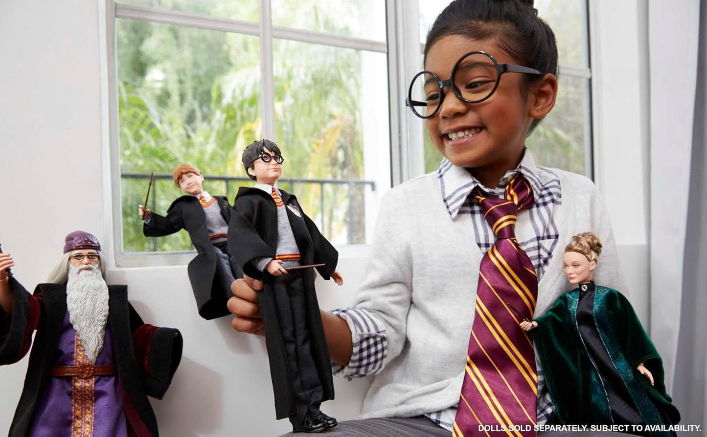 Mattel Harry Potter - verzamelpop (ca. 26 cm) met Zweinsteinuniform, Griffoendor-mantel en toverstaf, speelgoed vanaf 6 jaar FYM50 Actiefiguren Naty Shop