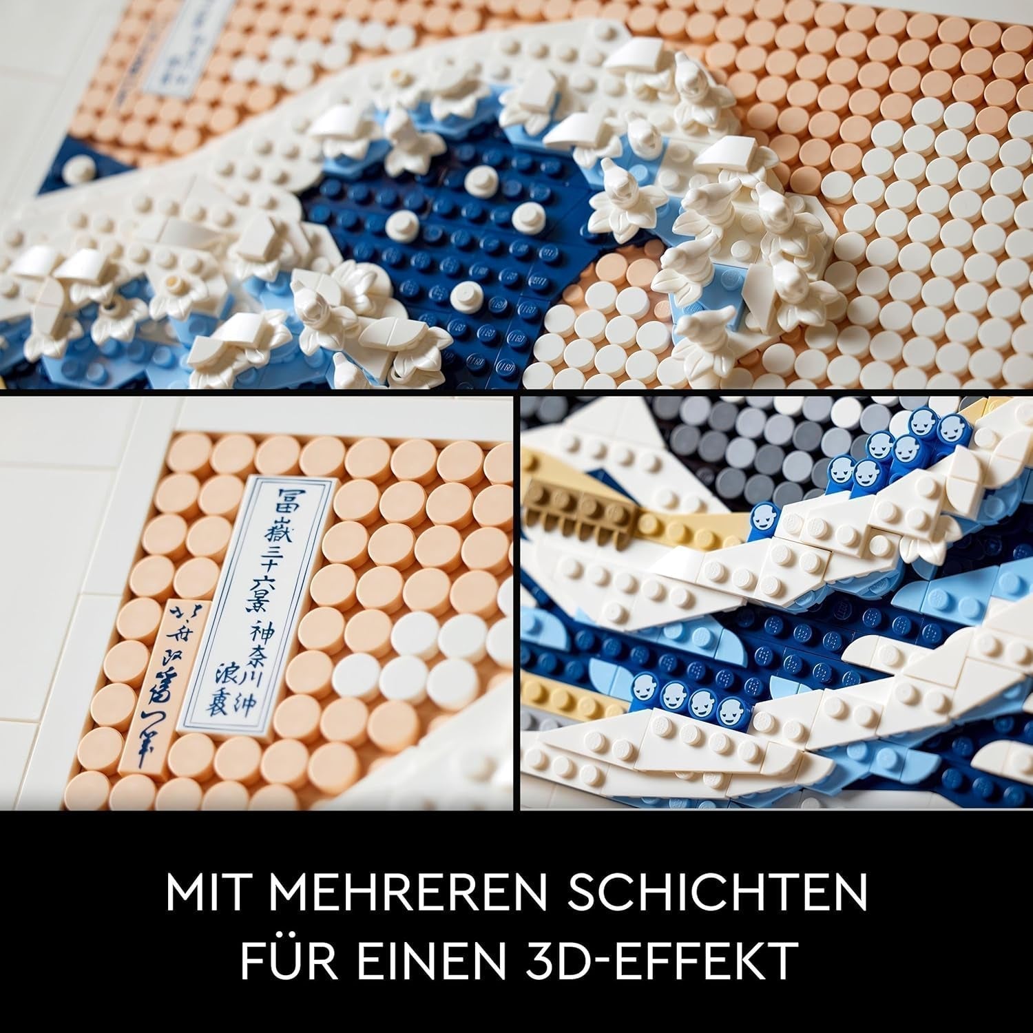 LEGO 31208 Art Hokusai - The Great Wave 3D Japanse wanddecoraties Knutselset Ingelijst oceaancanvas Hobby's voor volwassenen DHI Thuiskantoordecoraties Bouwsets Bestel in LEGO-Store