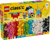 LEGO Classic Creative Fun Box, kleurrijke bouwstenen voor fantasierijk rollenspel, bouwset voor beginners, speelgoed voor meisjes en jongens vanaf 5 jaar, herbouwbare modellen 11042 Bouwsets Besuche den LEGO-Store
