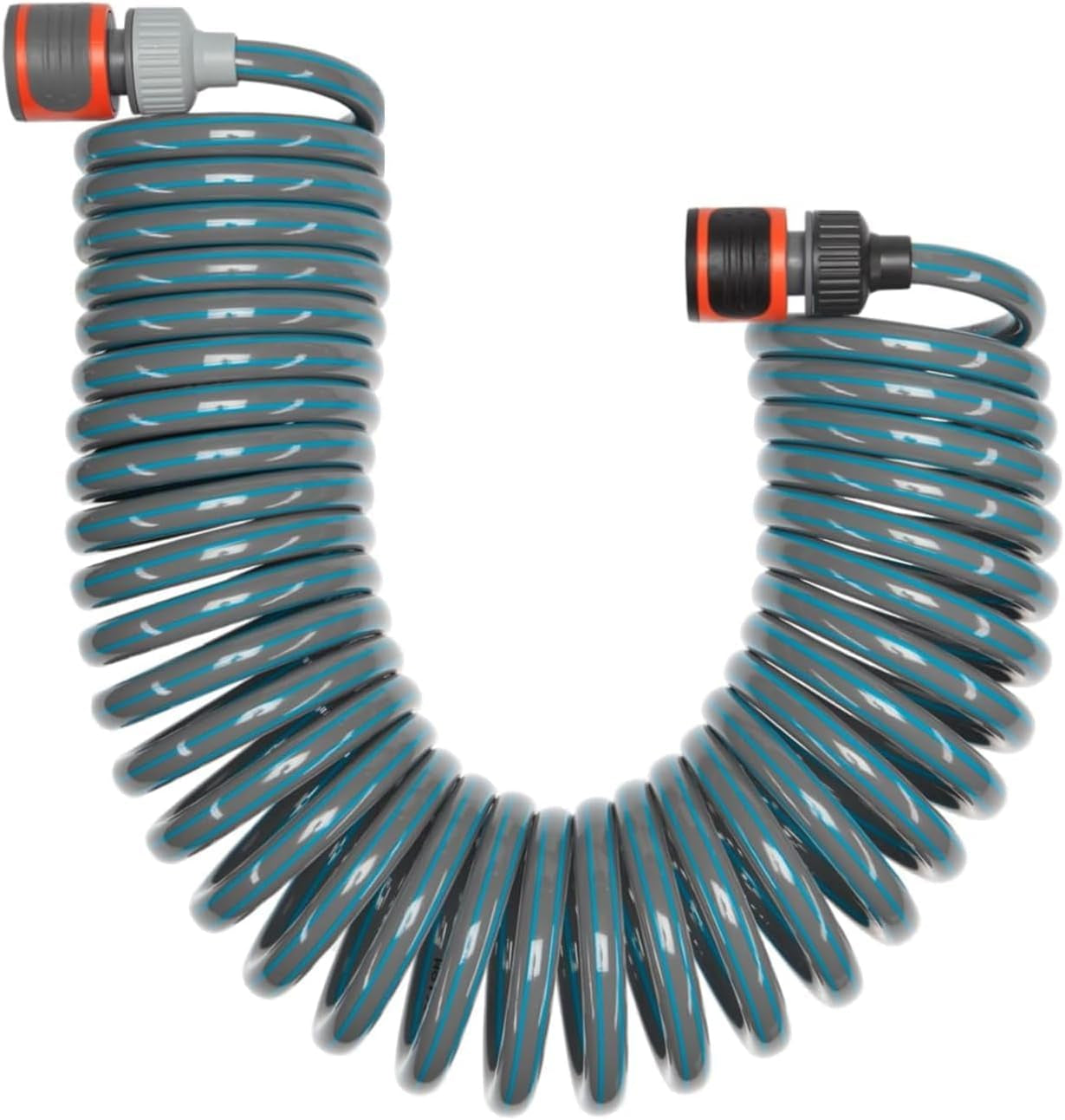 Gardena 4647-20 spiraalslang complete set, met automatische slangoprolfunctie, met sproeikop en kraanaansluiting (slanglengte: 10 m, slangdiameter: 9 mm, set: ja)