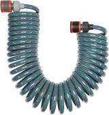 Gardena 4647-20 spiraalslang complete set, met automatische slangoprolfunctie, met sproeikop en kraanaansluiting (slanglengte: 10 m, slangdiameter: 9 mm, set: ja)
