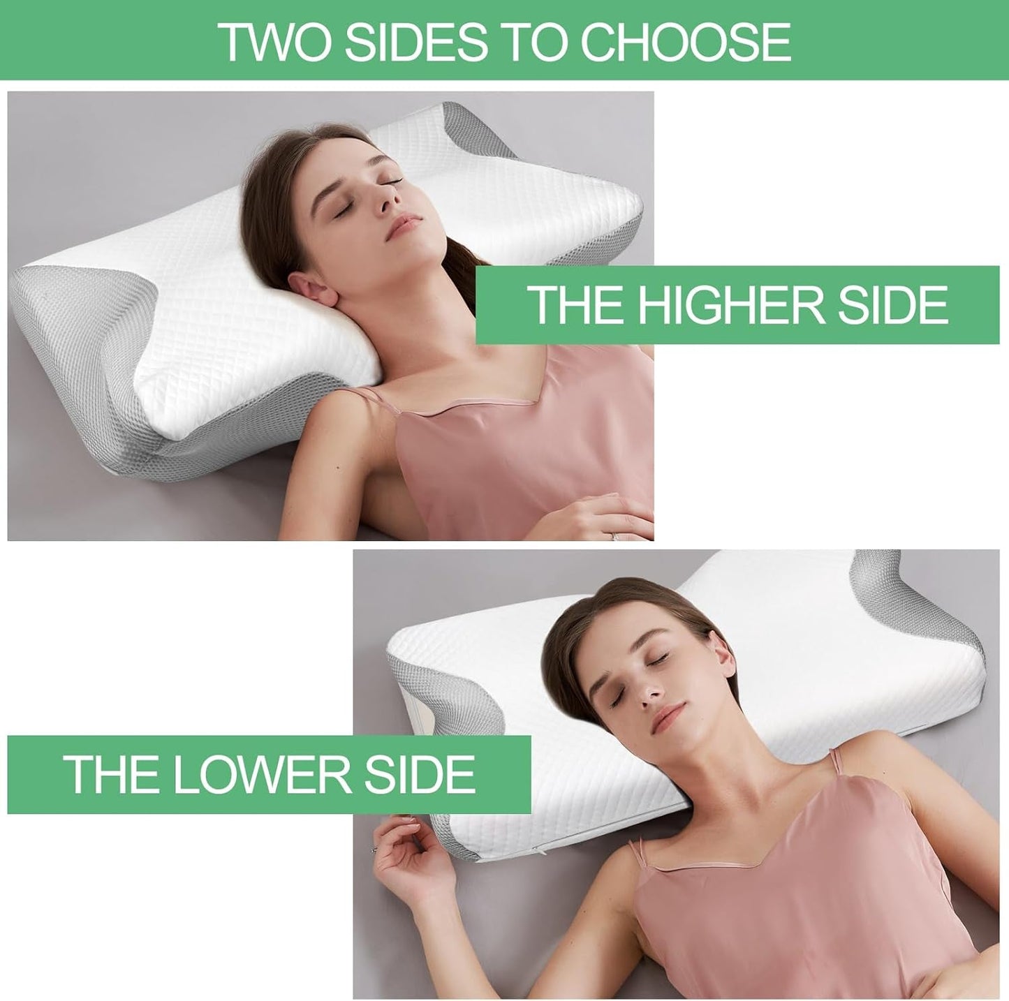 Orthopedisch kussen, nekpijnkussen, traagschuimkussen, orthopedisch nekkussen, orthopedisch slaapkussen, orthopedisch neksteunkussen, anti-snurkkussenonderdelen Cervicale orthopedische kussens Naty Shop