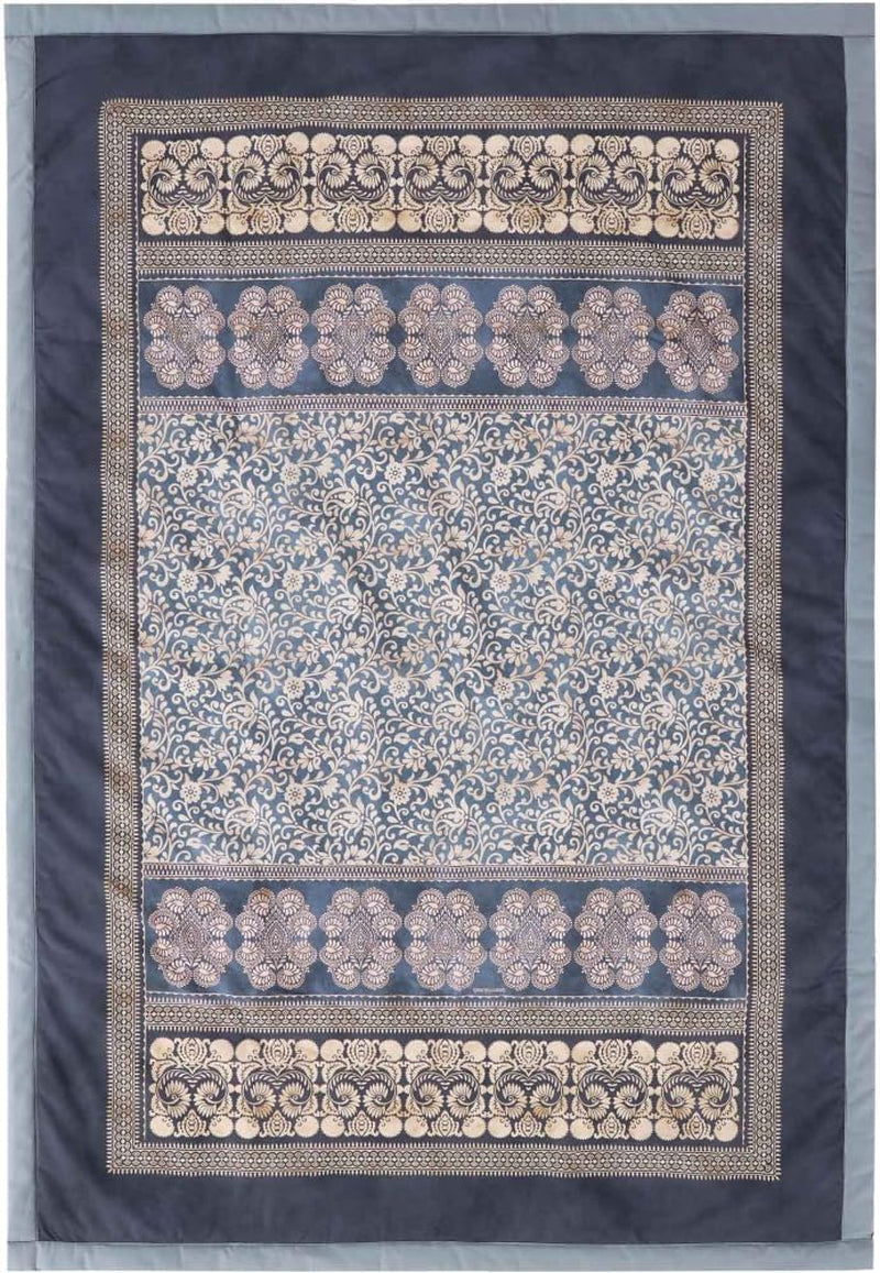 BASSETTI geruit katoen TORCELLO kleur DONKERBLAUW B1 maat 135X190 Dekbedden en dekbedden Naty Shop zilver 135X190