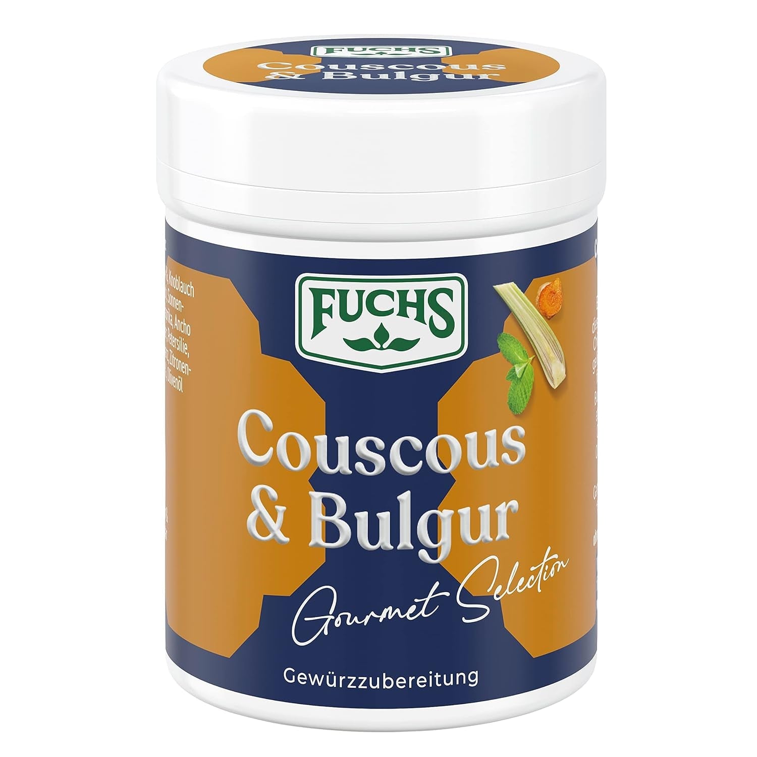 Fuchs Kruiden Gourmet Selectie Midden-Oosten/Afrika - Couscous en Bulgur Kruidenmix Hervulbare Kruidenmix voor het kruiden van Bulgur Gerechten Vegan 55g