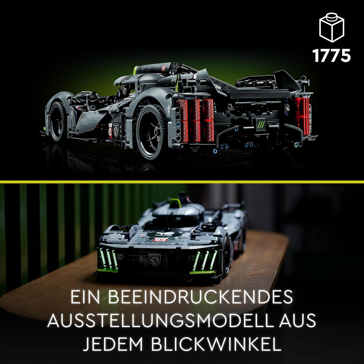 LEGO 42156 Technic Peugeot 9X8 24H Le Mans Hybrid Hypercar Legendarische racewagen Model voor volwassenen, motorsportwagen op schaal 1:10, verzamelbaar voor gevorderde spelers Bouwpakketten