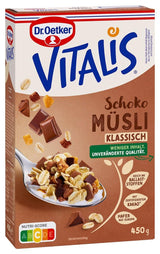 Dr. Oetker Vitalis Chocolade Muesli Classic: Ontbijtmuesli met melk- en pure chocolade, verpakking van 7 (7 x 600 g)
