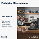De'Longhi La Specialista Arte EC9155.MB portafilter espressomachine met molen, 8 maalstanden, 15 bar druk, 3 temperatuurstanden, melkopschuimer, 1550W, 1,7L tank, RVS/zwart, inclusief barista kit