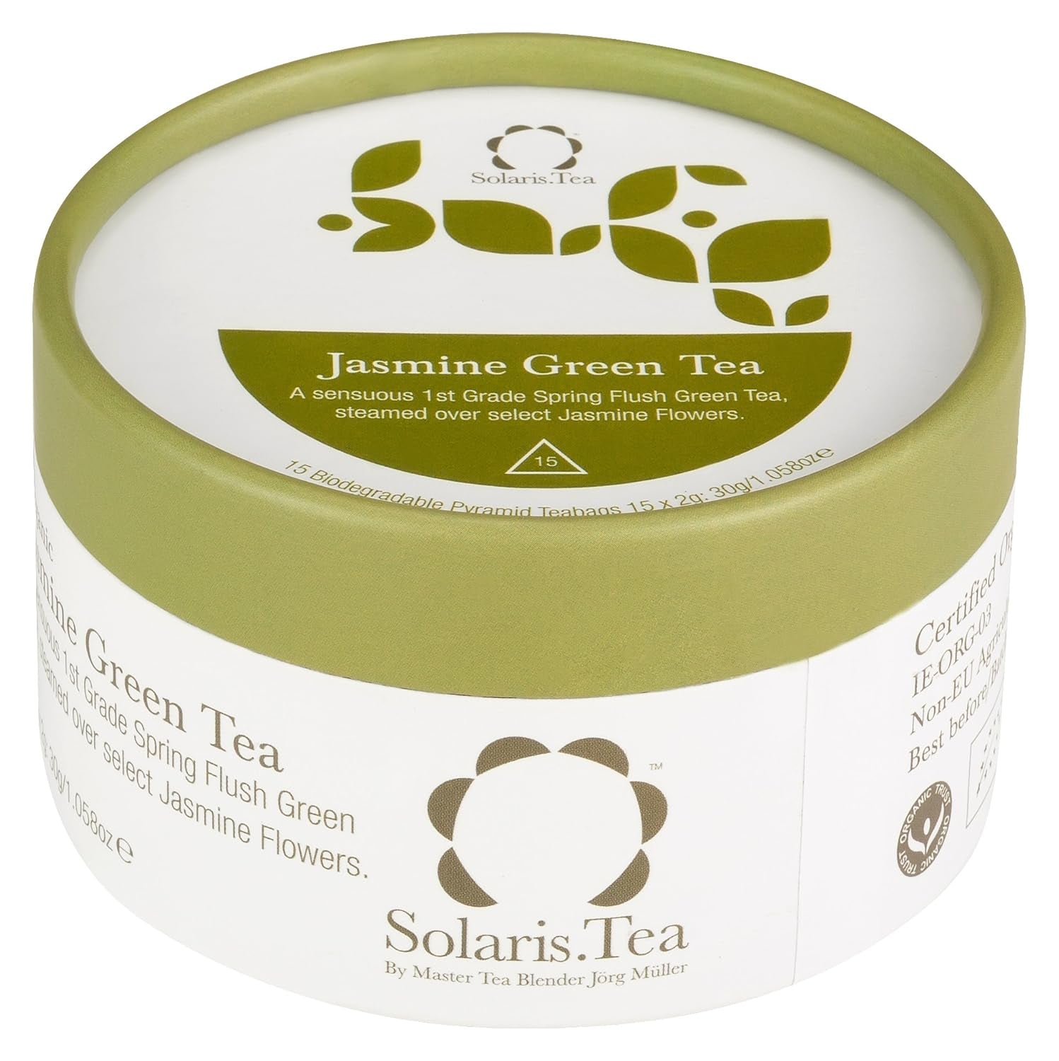 Biologische jasmijn groene thee 15 zijden theezakjes 1 pakje (1 x 30 g)