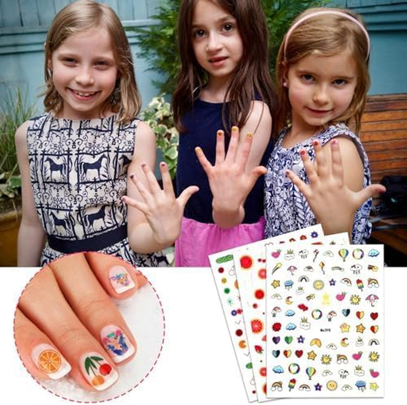 Leuke nagelstickers voor kinderen 20 vellen 3D-nagelstickers Glow In The Dark Bloemen Kleurrijke nagelkunstdecoratie Nagelstickers Zelfklevende stickers DIY Decoratie Accessoires