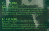Rijstveldrijstpapier, rond, 22 cm, 1 pak (300 g)