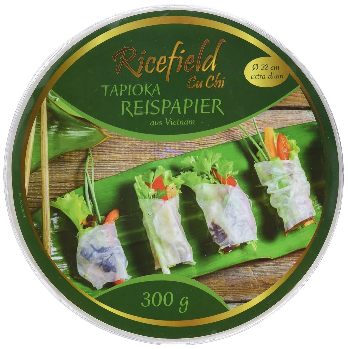 Ricefield Tapioca Rijstpapier Rond 22cm Premium Kwaliteit 300g
