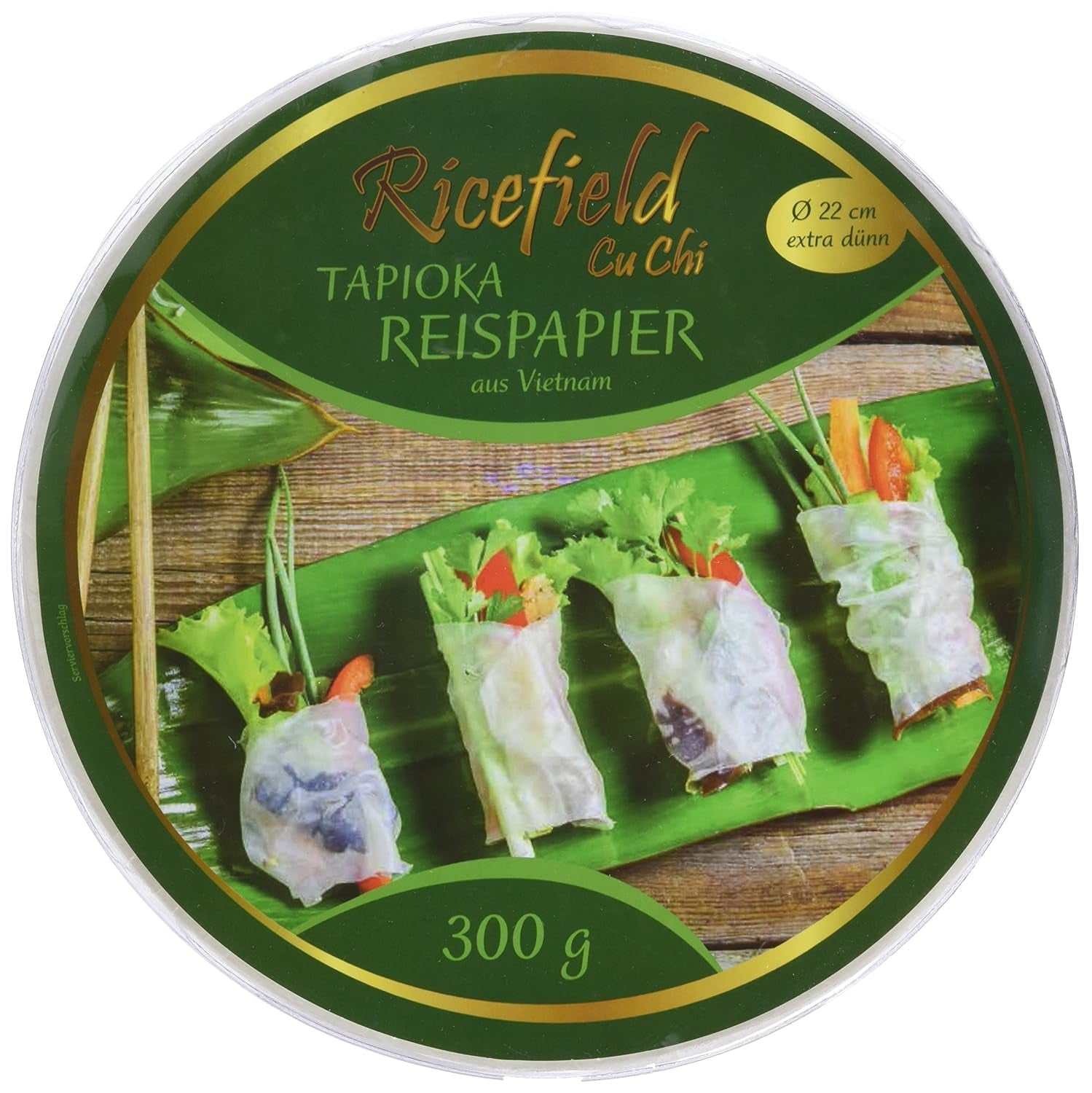 Ricefield Tapioca Rijstpapier Rond 22cm Premium Kwaliteit 300g