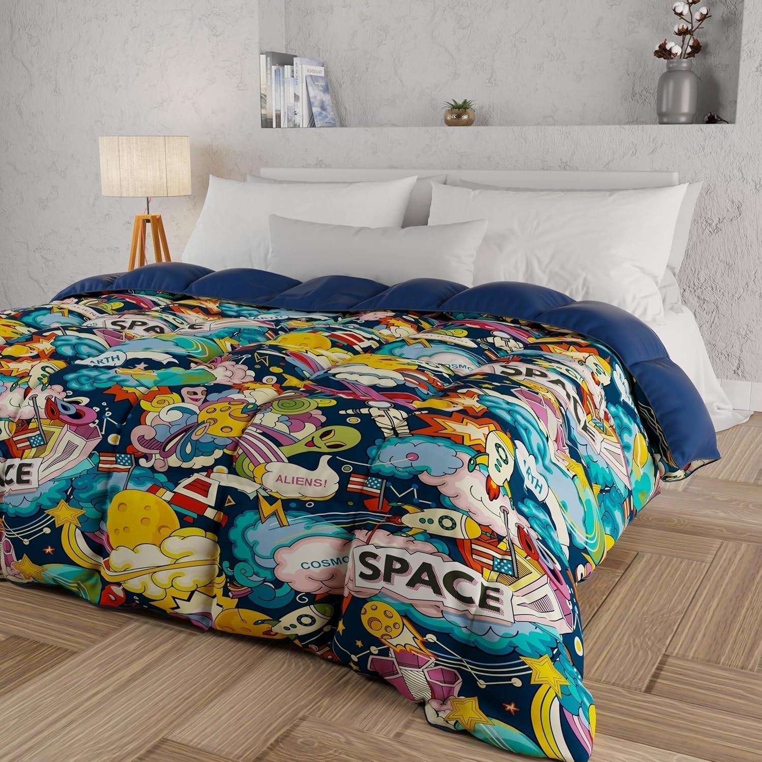PETTI Artigiani Italiani - Winterquilt, Winterquilt, Eenvoudige quilt, Dubbelzijdig, Monocolor en digitaal printen, 100% hypoallergene microvezel, Made in Italy Naty Shop quilts en quilts