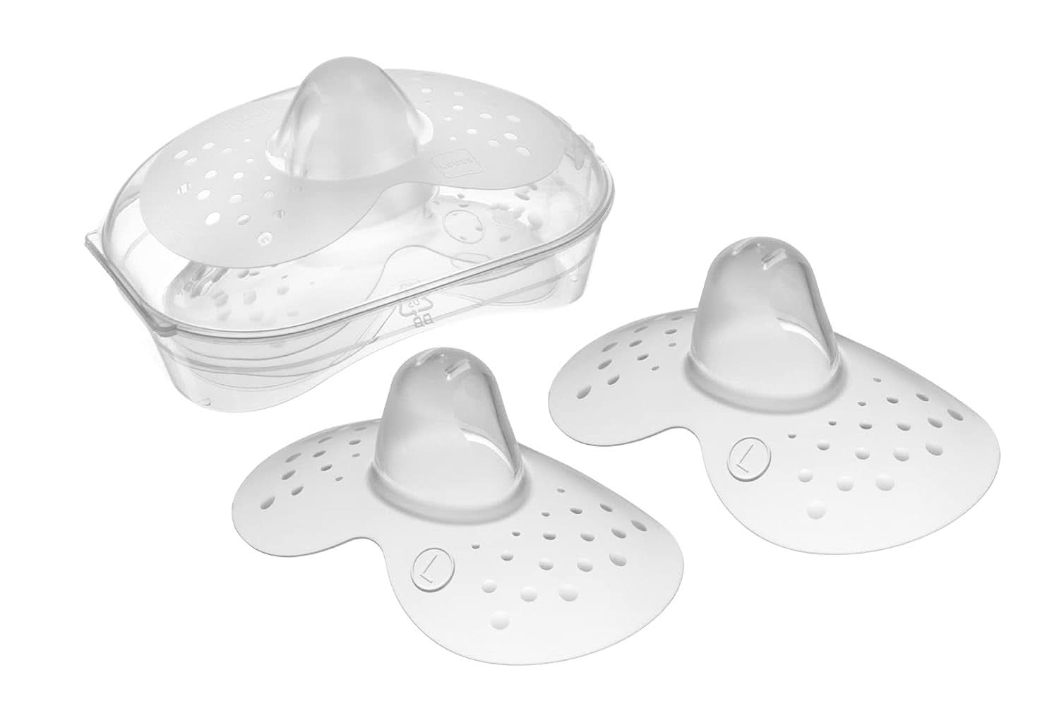 MAMMA | Borstbeschermers - Set van 2 siliconen borstkompressen (maat L, 23 mm) Accessoires Voeding en borstvoeding Bebe Naty Shop Maat L 23 mm