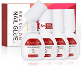 Nageltiplijm, BOLASEN Extra sterke nagellijm, 4 stuks gebarsten nagellijm, nagellijm, extra sterke kunstmatige nagellijm, nagellijm - 4 * 7 ml