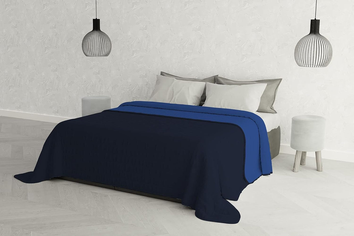 Italiaans beddengoed Estivo eenpersoonsbed, linnen, Aqua, 170 X 270 Cm Dekbedden en dekbedden Naty Shop Blauw 260 X 270 Cm