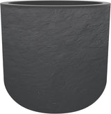 - Ronde pot, 40 cm, Volcania'Up 32,5 l, steenlook, enkelwandig, watertankoppervlak, Ø 38,5 x H. 36,8 cm, antracietgrijs