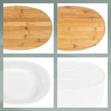 Kela broodtrommel met ventilatiegaten, keramische broodtrommel, SALENA, broodtrommel, wit, 36,5 x 23,5 x 14 cm Voedselbewaardozen Naty Shop