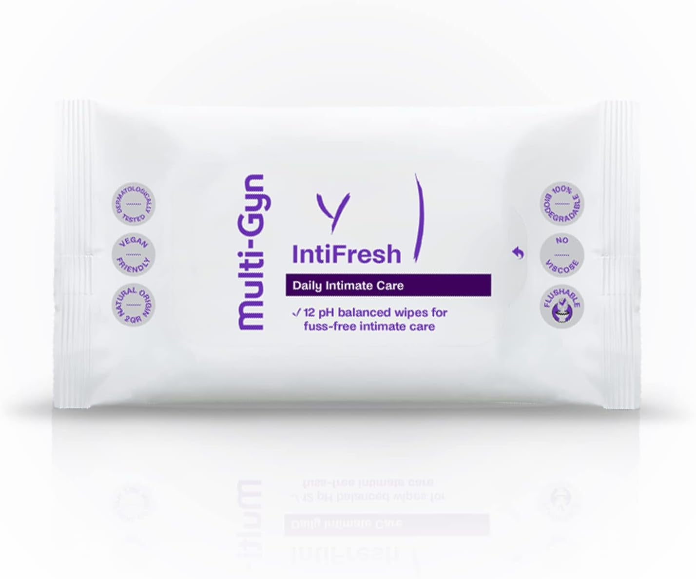 Multi-Gyn Intifresh, intieme doekjes voor uitwendig gebruik, 12 vochtige doekjes