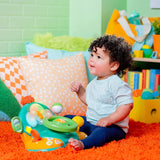 Bright Starts, speelgoedstuur, Lights & Colors Driver, met muziek, autogeluiden, richtingaanwijzers, versnellingspook en meer Bebe Naty Shop Speelgoed