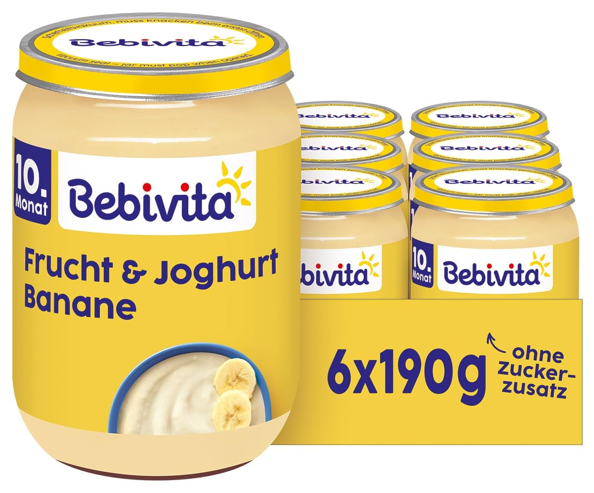 Bananen met fruit en yoghurt, 190g, verpakking van 6 (6x190g)