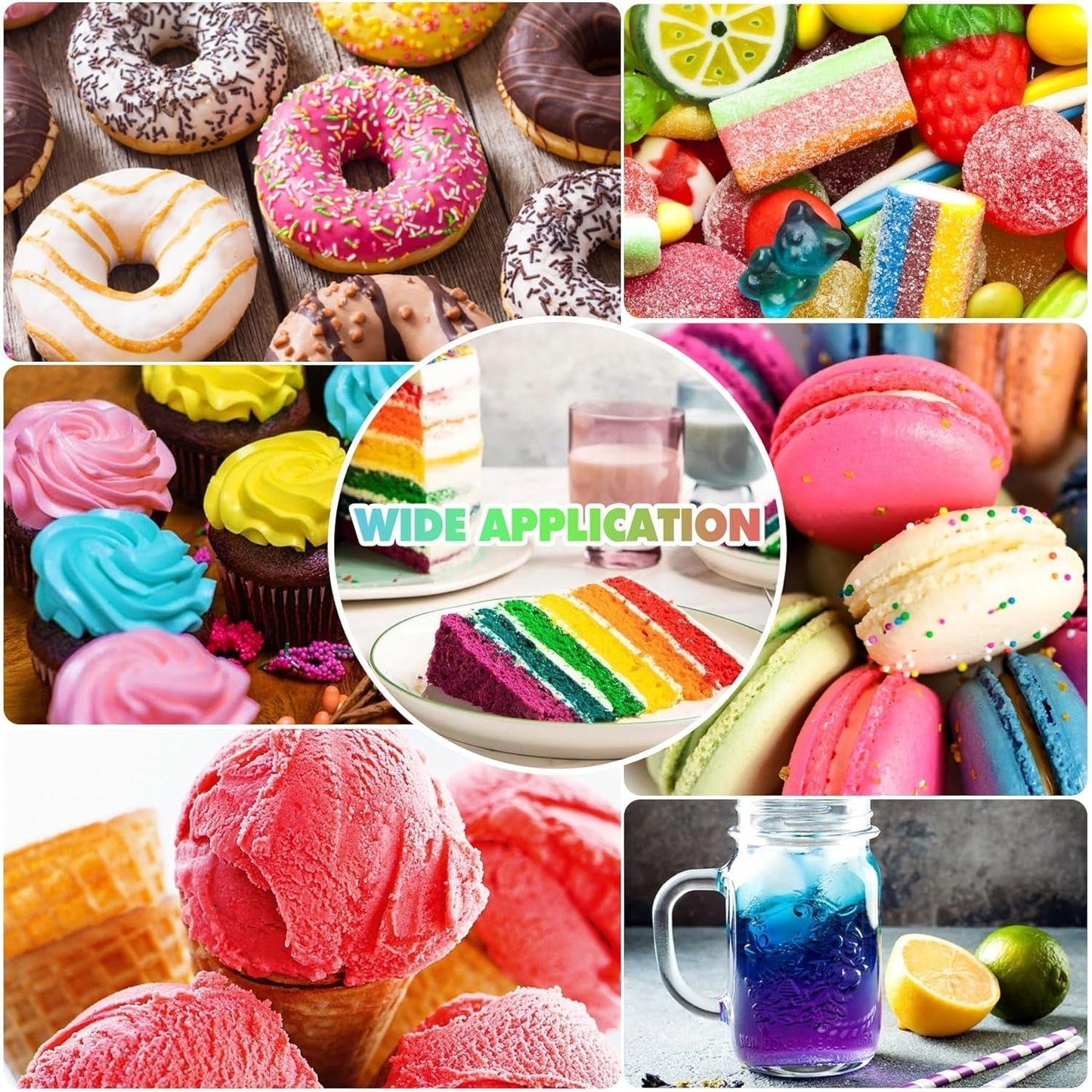 Gelkleurstof - 120 g geconcentreerde kleurstof voor taartdecoratie, bakken, koekjes, macarons - Suikervrije kleurstof voor drankjes, taartdecoratie, doe-het-slijm, paasei (wit)