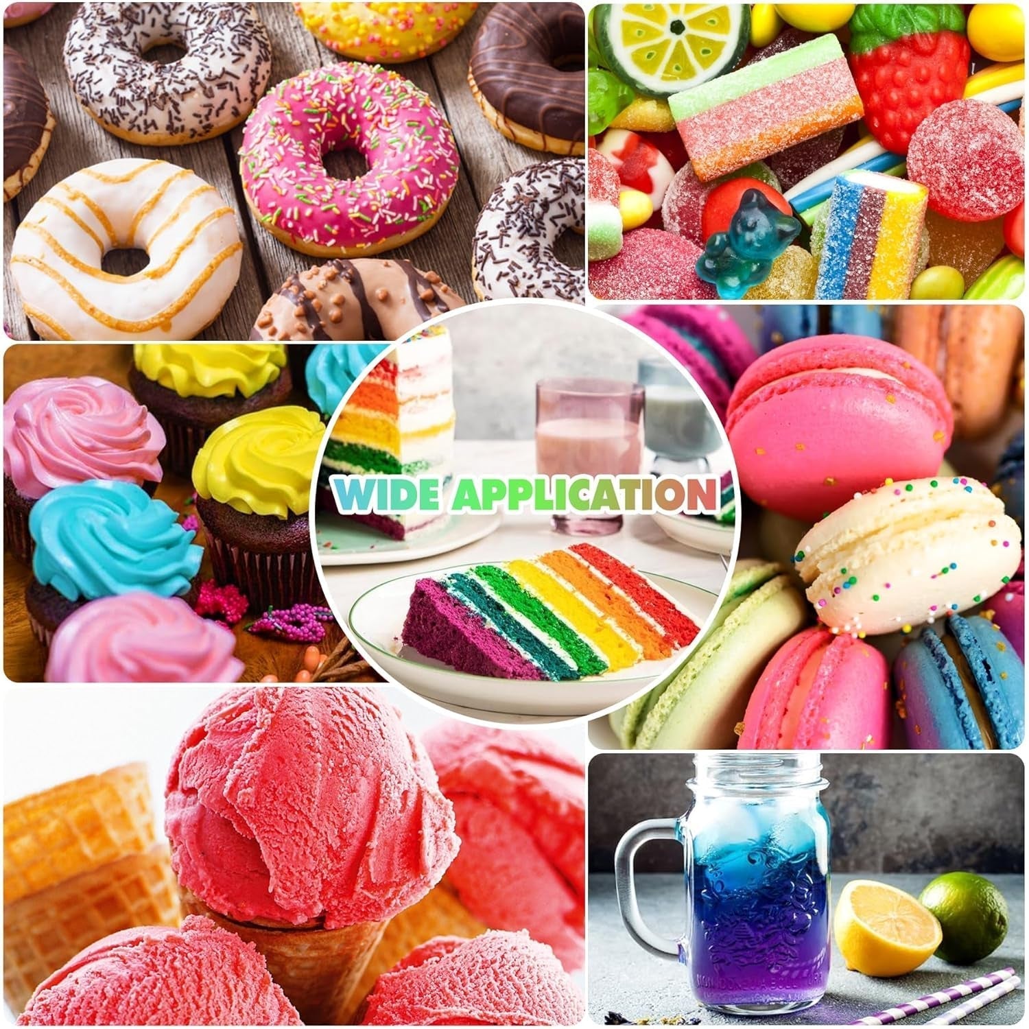 Gelkleurstof - 120 g geconcentreerde kleurstof voor taartdecoratie, bakken, koekjes, macarons - Suikervrije kleurstof voor drankjes, taartdecoratie, doe-het-slijm, paasei (wit)