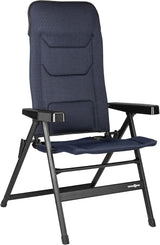 BRUNNER Rebel PRO (S-M-L) Klapstoel voor kamperen, tuin, terras Gemaakt van aluminium, verstelbaar in 5 standen, draagvermogen tot 150 kg, hoge rugleuning, zwart of blauw Reiskussens Naty Shop Standaard titel