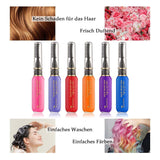 Instant haarverf 6 kleuren Tijdelijke haarmascara voor meisjes en vrouwen Wasbaar haarkrijt Regenboog haarmascara Haarverf voor carnaval Halloween Cosplay Feest Verjaardag (A) Naty Shop Haarverf