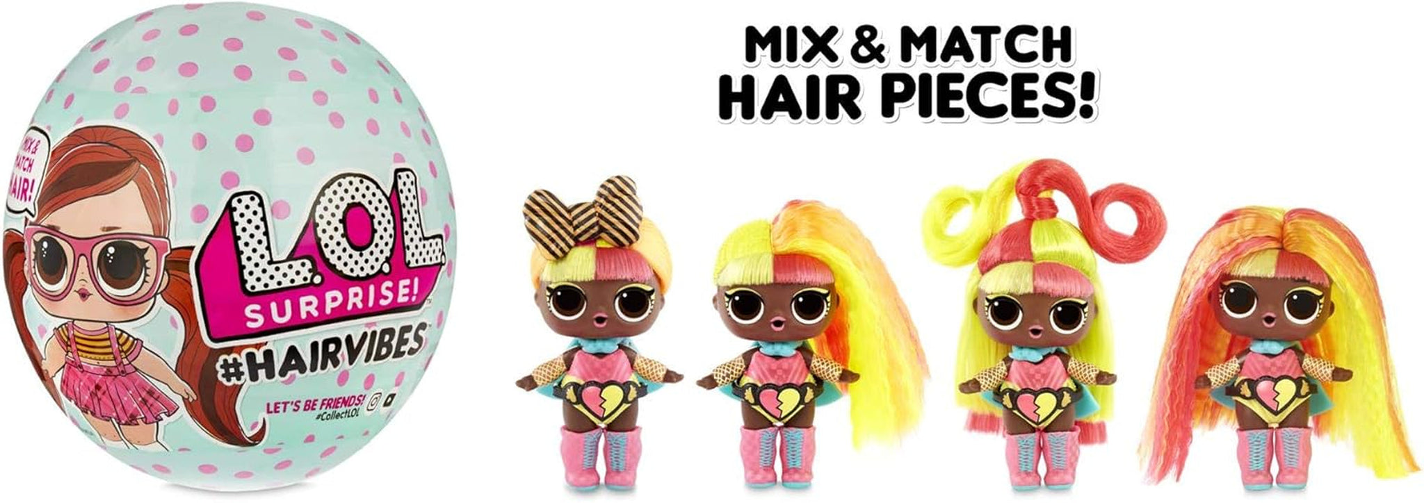 LOL Surprise verzamelpoppen voor meisjes - Met 15 verschillende verrassingen en kapsels - #Hairvibes Dolls