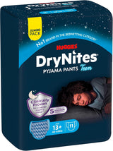 Huggies DryNites nachtelijke bedplassenluiers, jongens 13-ongeveer 17 jaar (48-60kg), 33 stuks (3x11), Jumbo maandpakket, XL slips
