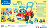 Clementoni - 17747 - Nicolò Go Go 3 in 1 - Rijdende auto, elektronische leerluidspreker, eerste stapjes, licht en geluid, spel voor 1-jarigen - Made in Italy Bebe Toys Naty Shop