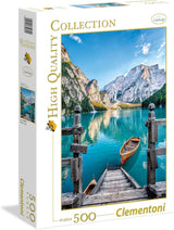 Clementoni 35039 Braies Lake - puzzel van 500 stukjes vanaf 9 jaar Kleurrijke puzzel voor volwassenen met felle kleuren Behendigheidsspel voor het hele gezin Leuk cadeau-idee Puzzel Naty Shop Standaardtitel