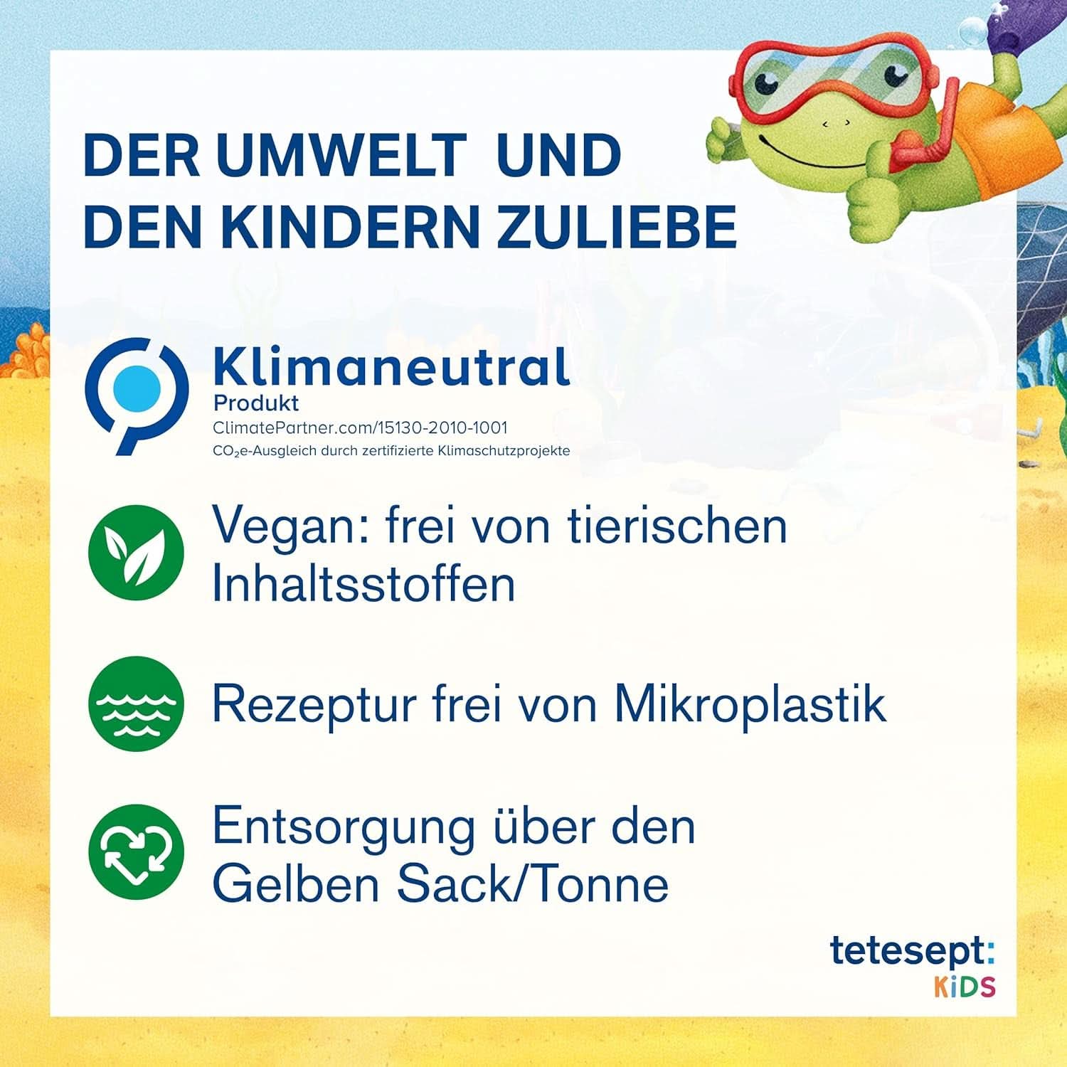 Tetesept Kids Dino - badadditief voor kinderen, schuim, kleurt het water groen, 40 ml Naty Shop