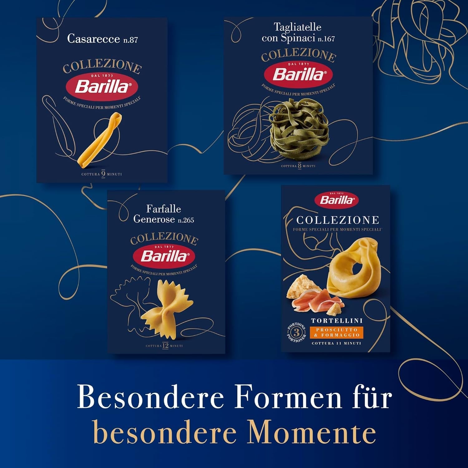 Barilla Collezione Farfalle Pasta gemaakt van hoge kwaliteit durumtarwe, altijd al dente, (1 x 500 g)