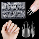 Korte kunstnagels 500 stuks zachte gel volledige dekking nageltips voor gelnagels 12 maten Voorgepolijste nageltips voor gelnagels Korte kunstnagels Doodskistnagelverlengingen met doos