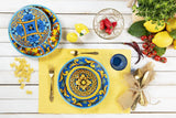 Excelsa Trinacria Teller-Set, 18-delig, porselein en keramiek