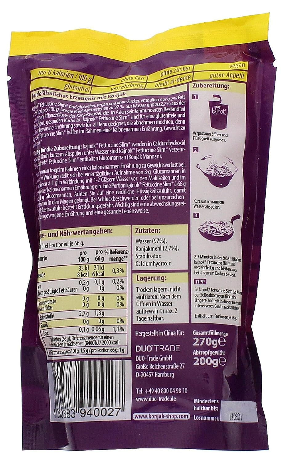 Dunne fettuccine, 200 g