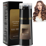 Haarkleurshampoo, 3 in 1 Instant Kleurshampoo, Instant Haarverzorging Kleurshampoo, Zwart Haarkleurshampoo, Haarkleurshampoo (Lichtbruin) Naty Shop Haarverf Standaardtitel