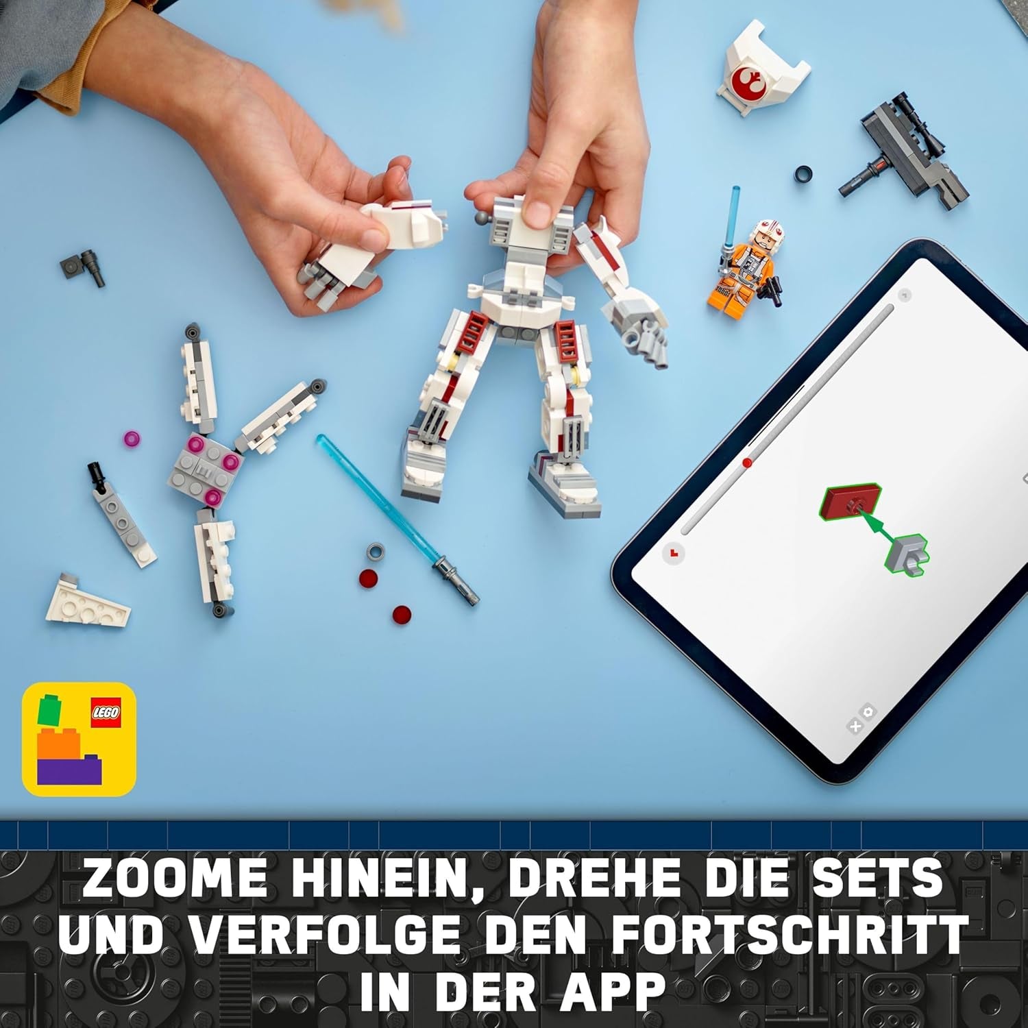 LEGO Star Wars Luke Skywalker's X-Wing Mecha, speelgoedstenen om te verzamelen, actie-avontuur, cadeau-idee voor creatieve jongens en meisjes vanaf 6 jaar 75390 Bouwsets Besuche in LEGO-Store