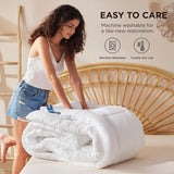 BEDSURE Gewatteerd dekbed Full/Queen (88"X88") Witte dekbedden en dekbedden Naty Shop