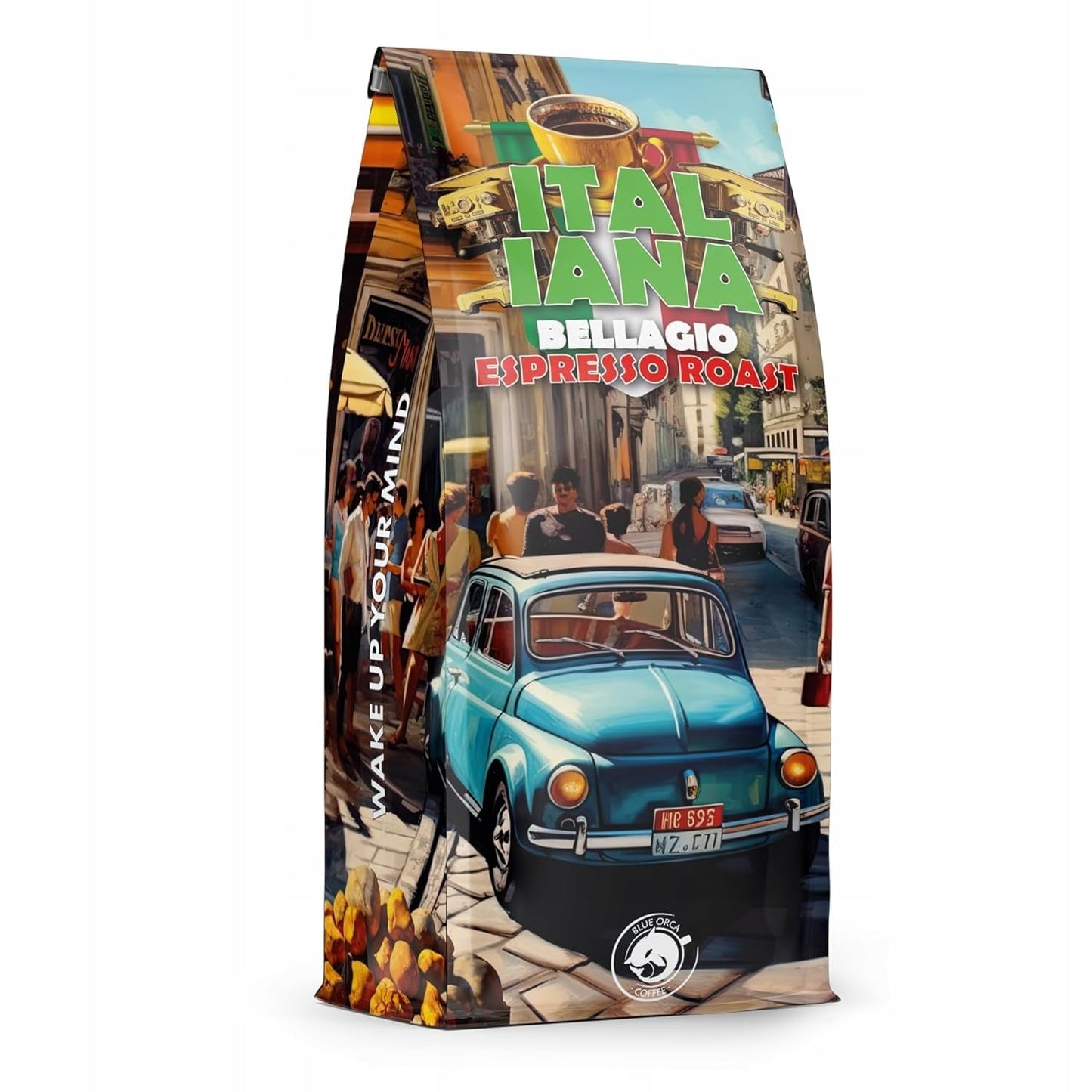 Gebrande koffiebonen Italiana Bellagio 1kg | 80% Arabica en 20% Robusta | met hints van noten en pure chocolade | vers gebrand, lage zuurgraad | voor koffiemachines | Blauwe Orka Koffie