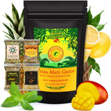 Yerba Mate Theeset ● Mango Tropicales Mate Thee 500G ● Mate Theeset 4X25G ● Mate Thee met Fruit ● Yerba Mate Thee met Mango, Ananas, Citroen