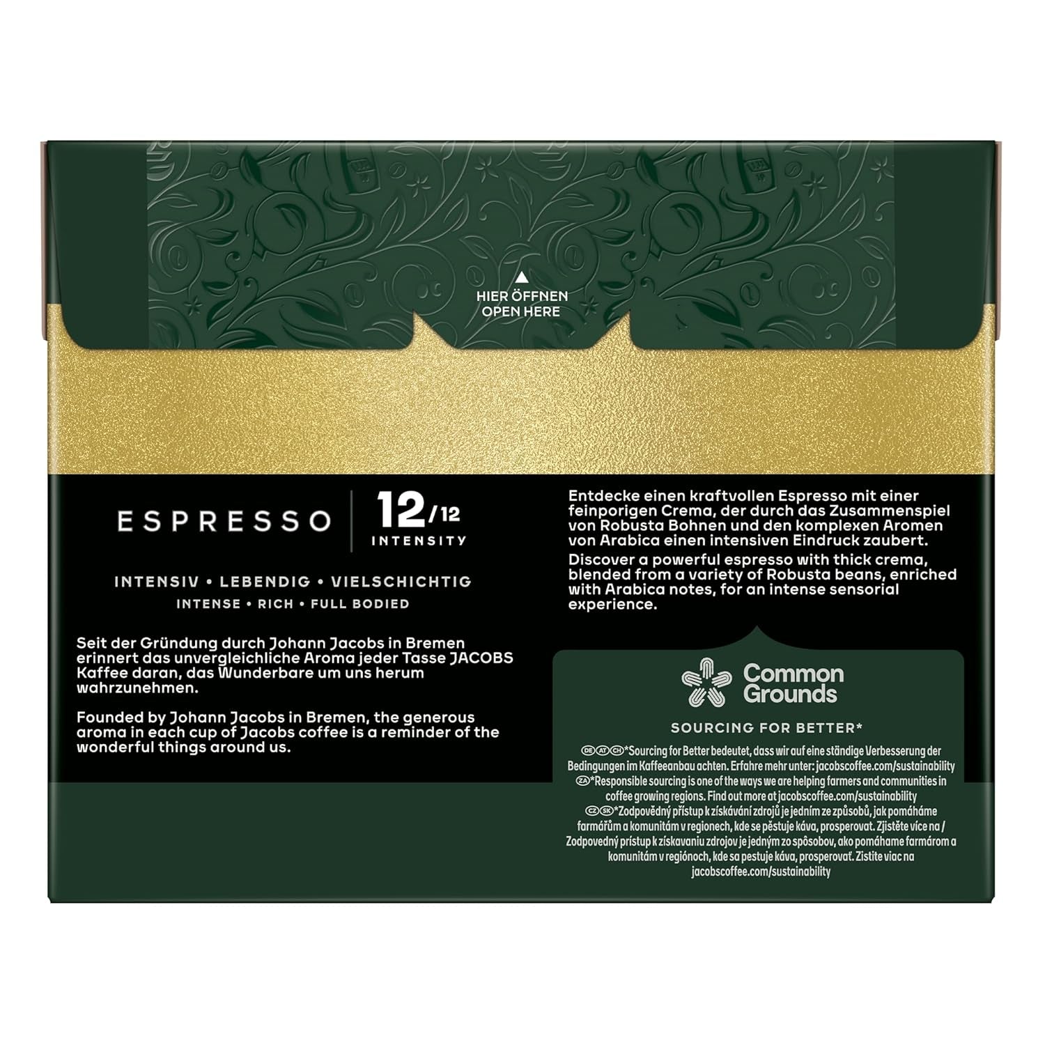 Jacobs Kaffeekapseln Espresso Ristretto, Megapack XXL, Intensität 12/12, 5 x 40 Getränke, Nespresso* compatibel Kaffee Kapseln, 200 Kapseln